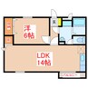 サンヒルズ三郷 1LDKの間取り