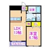 ノースウイング 1LDKの間取り