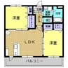 ボーセジュール 2LDKの間取り