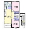 ベル・エレガント 2LDKの間取り