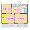 パークハイツ　A棟 3DKの間取り