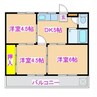 パークハイツ　A棟 3DKの間取り