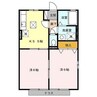 パストラーレ　A棟 2Kの間取り
