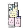 レイベルR 2DKの間取り