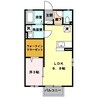 グリーンヒル・ヴァン　A棟 1LDKの間取り