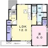 セイバリー高田Ⅱ 1LDKの間取り