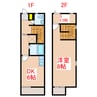 エルステ隼人 1DK+Sの間取り