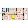 ガーデンハイツ清水 3Kの間取り