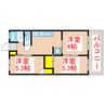 ガーデンハイツ清水 3Kの間取り