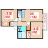 ウィルモア平松 2DKの間取り