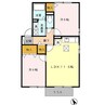 クレールセゾン 2LDKの間取り