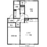 グランドール　D棟 2LDKの間取り