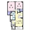 ロング・アイランド・ガーデン 2LDKの間取り