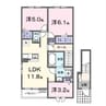 ロング・アイランド・ガーデン 3LDKの間取り