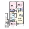ロング・アイランド・ガーデン 3LDKの間取り