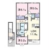 ロング・アイランド・ガーデン 3LDKの間取り