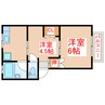 メゾンソレイユ　Ｂ棟 2Kの間取り