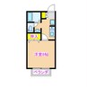 セジュールYAMAKI 1Kの間取り