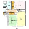プレミール姶良Ｂ棟 2DKの間取り