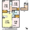フェリシア建昌　A棟 3LDKの間取り