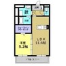 アムールレスぺ 1LDKの間取り