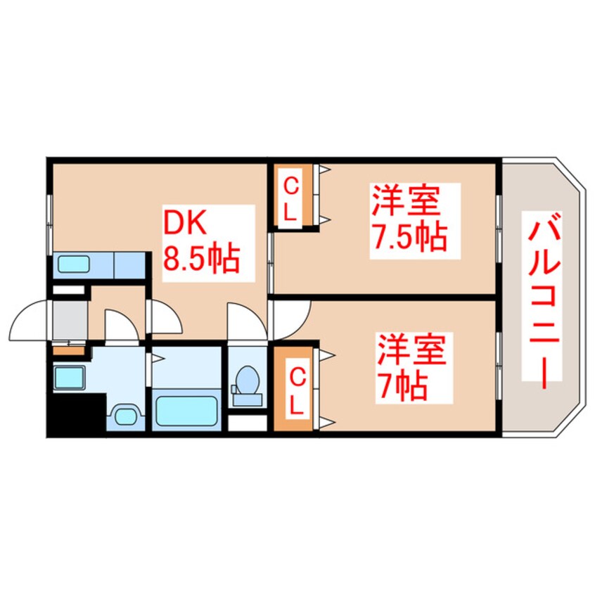 間取図 プレステージ国分Ⅲ