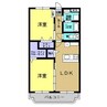 ウェルビュー桜 2LDKの間取り