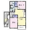 グリーンヒルズ姶良C 2LDKの間取り