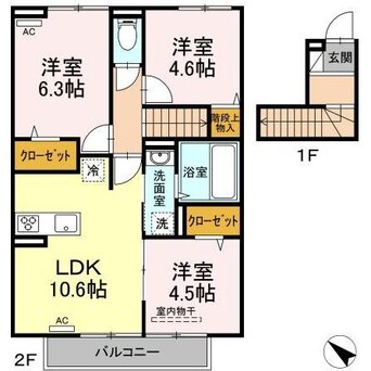 間取図 フェリシア建昌　B棟
