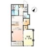シャルール姶良 1LDKの間取り