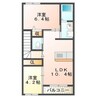 ブライトハウス日当山 2LDKの間取り