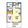 モナリエビューティー 1LDKの間取り