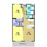 Sヒナタ 2LDKの間取り
