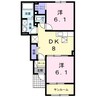 セイバリー本池 2DKの間取り
