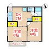 星南・イースト 2DKの間取り