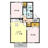 セジュールシエル　D棟 2LDKの間取り