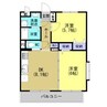 エスターテ 2DKの間取り