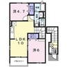 サンライズ新町A 2LDKの間取り