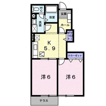 間取図 レイベルポート松元A棟