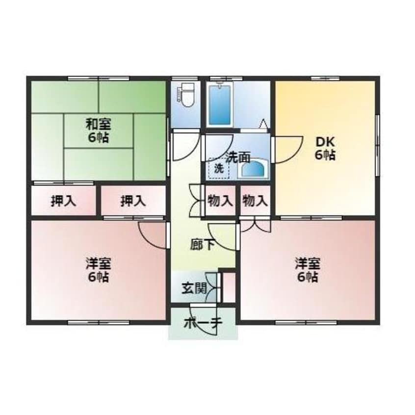 間取図 とくしげビル貸家