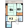 タツミハイツ 2Kの間取り