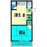 タツミハイツ 1DKの間取り