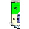 大内荘 1Kの間取り