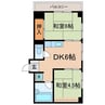 藤野ビル 2DKの間取り