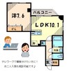 ディーアール西浅草II 1LDKの間取り