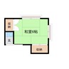 第二みどり荘 1Rの間取り