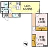 アヴァンス千住緑町 2LDKの間取り