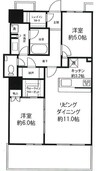 浅草タワー 2LDKの間取り