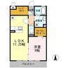 サンフレール 1LDKの間取り