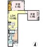 グラナーデ堤通 2LDKの間取り